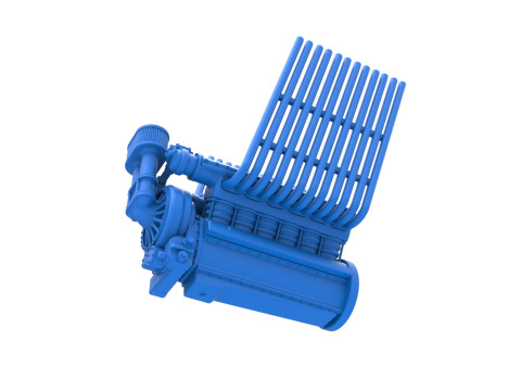 Engine V12 for pulling tractor Version 2 Scale 1 to 25 Modelo de Impressão 3D