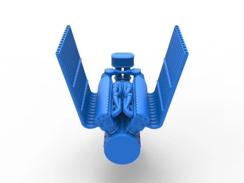 Engine V12 for pulling tractor Version 2 Scale 1 to 25 3D Print Model