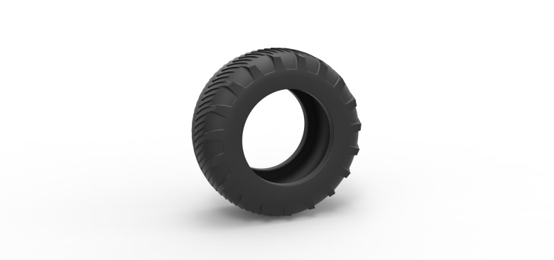 Tire of Vintage Pulling tractor Version 5 Scale 1 to 25 Modèles 3D en vedette .c4d .max .obj .3ds .fbx .stl .blend 