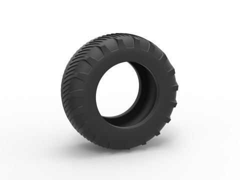Tire of Vintage Pulling tractor Version 5 Scale 1 to 25 3D-Druckmodell