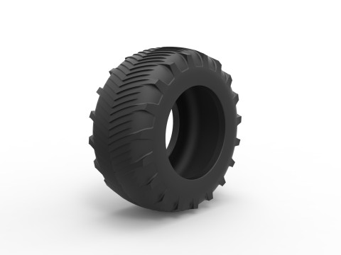 Tire of Vintage Pulling tractor Version 5 Scale 1 to 25 Modèles 3D en vedette
