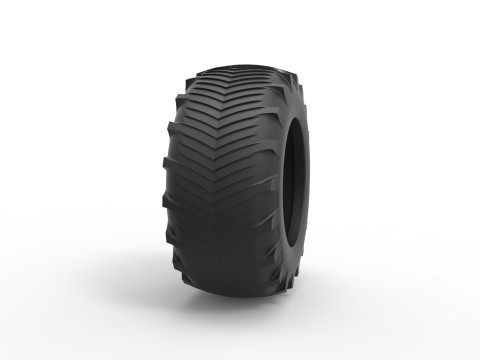 Tire of Vintage Pulling tractor Version 5 Scale 1 to 25 Modèles 3D en vedette