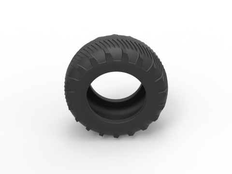 Tire of Vintage Pulling tractor Version 5 Scale 1 to 25 Modèles 3D en vedette