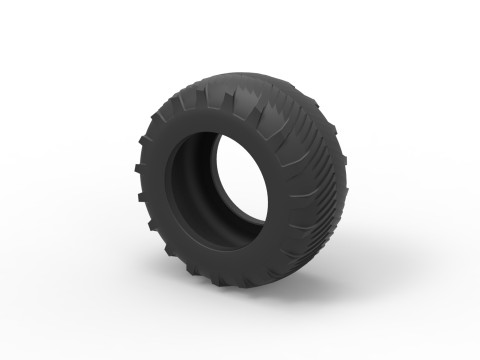 Tire of Vintage Pulling tractor Version 5 Scale 1 to 25 Modèles 3D en vedette