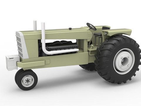 Vintage Pulling tractor Version 2 Scale 1 to 25 Model do druku 3D
