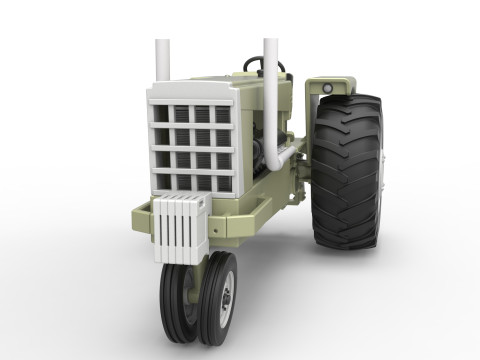 Vintage Pulling tractor Version 2 Scale 1 to 25 Modèles 3D en vedette