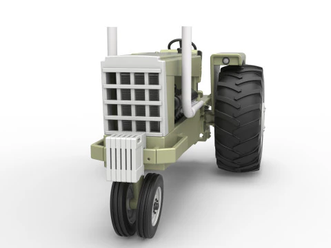 Vintage Pulling tractor Version 2 Scale 1 to 25 3D Print Model