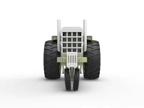 Vintage Pulling tractor Version 2 Scale 1 to 25 3D Print Model
