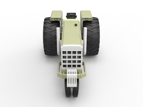 Vintage Pulling tractor Version 2 Scale 1 to 25 Modèles 3D en vedette