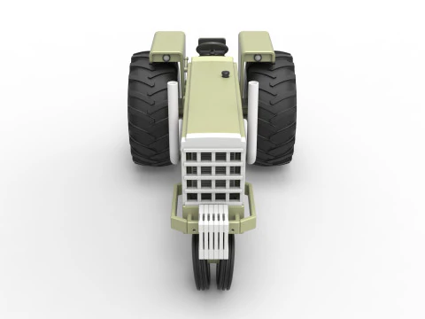 Vintage Pulling tractor Version 2 Scale 1 to 25 3D Print Model