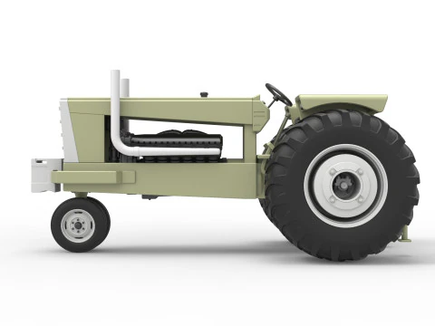 Vintage Pulling tractor Version 2 Scale 1 to 25 3D Print Model