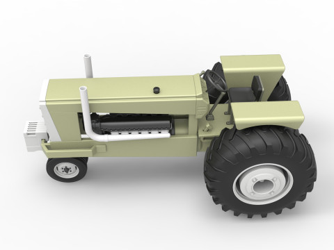 Vintage Pulling tractor Version 2 Scale 1 to 25 Modèles 3D en vedette