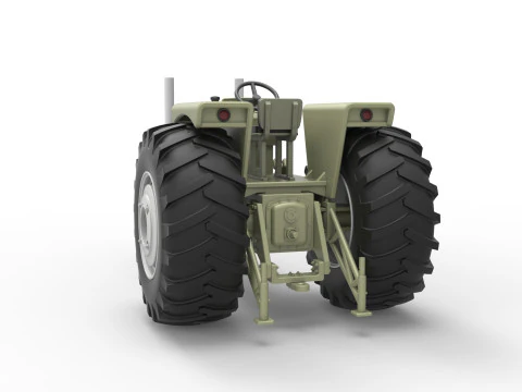 Vintage Pulling tractor Version 2 Scale 1 to 25 3D Print Model