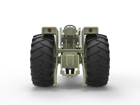 Vintage Pulling tractor Version 2 Scale 1 to 25 Modèles 3D en vedette