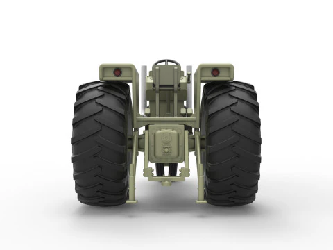 Vintage Pulling tractor Version 2 Scale 1 to 25 3D Print Model