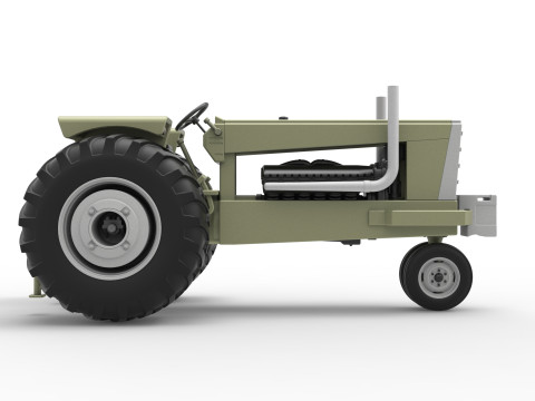 Vintage Pulling tractor Version 2 Scale 1 to 25 Modèles 3D en vedette