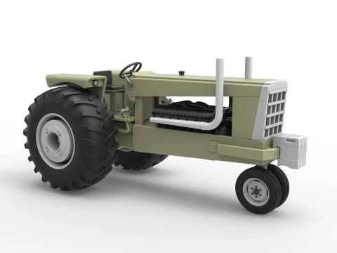 Vintage Pulling tractor Version 2 Scale 1 to 25 3D Print Model