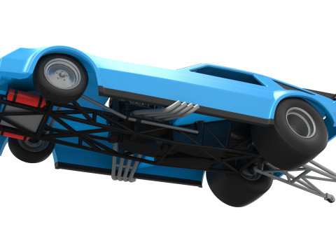 Vintage Funny Car Scale 1 to 25 3D 打印模型