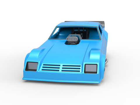 Vintage Funny Car Scale 1 to 25 3D 打印模型