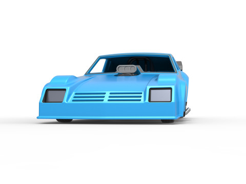 Vintage Funny Car Scale 1 to 25 3D 打印模型