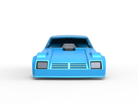 Vintage Funny Car Scale 1 to 25 3D 打印模型
