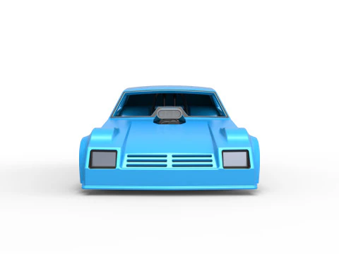 Vintage Funny Car Scale 1 to 25 3D Print Model
