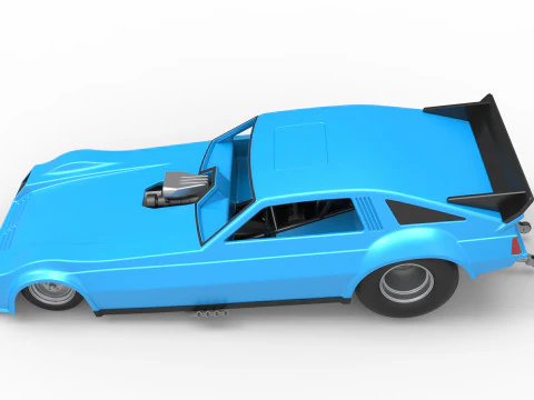 Vintage Funny Car Scale 1 to 25 3D Print Model