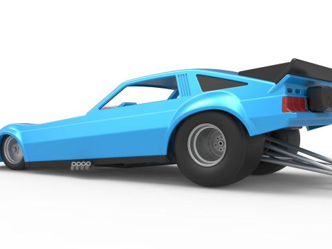 Vintage Funny Car Scale 1 to 25 3D 打印模型