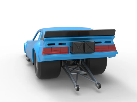 Vintage Funny Car Scale 1 to 25 3D Print Model
