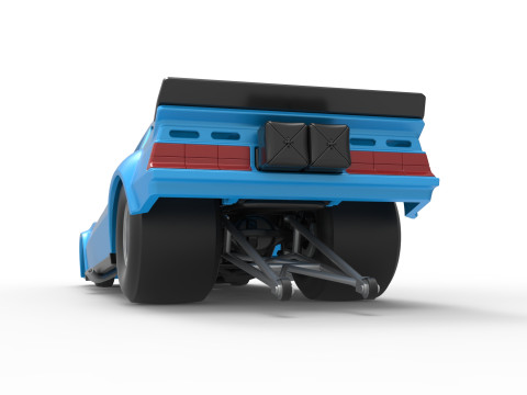 Vintage Funny Car Scale 1 to 25 3D 打印模型