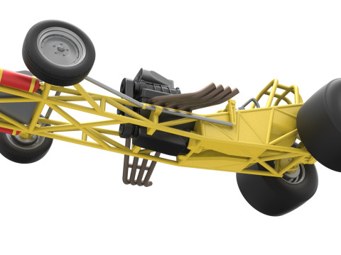 Vintage Funny Car Base Scale 1 to 25 3D Baskı Modeli