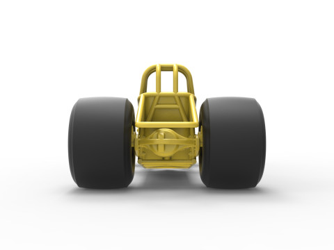Vintage Funny Car Base Scale 1 to 25 3D Baskı Modeli