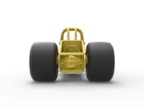 Vintage Funny Car Base Scale 1 to 25 3D Print Model