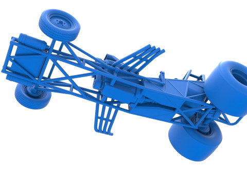 Vintage Funny Car Base Scale 1 to 25 3D Baskı Modeli