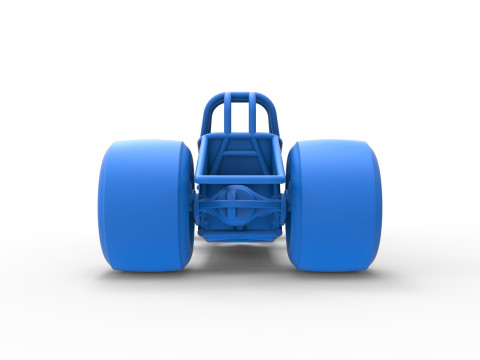 Vintage Funny Car Base Scale 1 to 25 3D Baskı Modeli