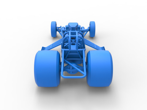 Vintage Funny Car Base Scale 1 to 25 3D Baskı Modeli