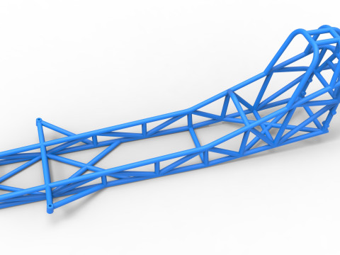 Frame of Vintage Funny Car Scale 1 to 25 3Dプリントモデル