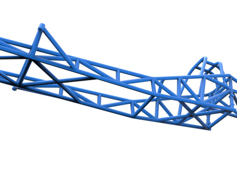 Frame of Vintage Funny Car Scale 1 to 25 3Dプリントモデル