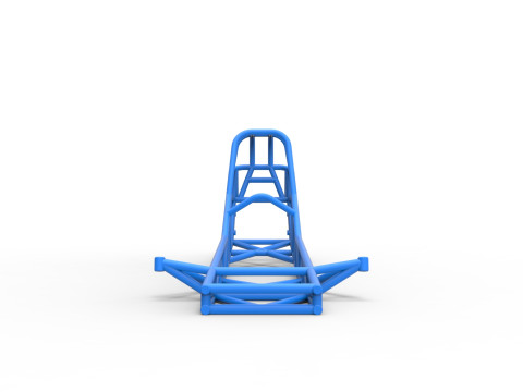 Frame of Vintage Funny Car Scale 1 to 25 3Dプリントモデル