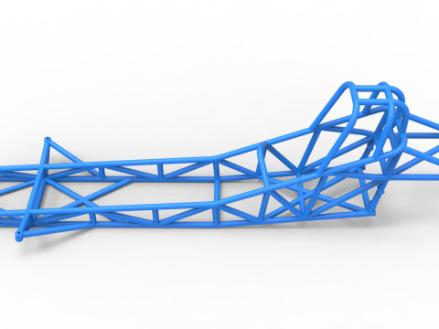 Frame of Vintage Funny Car Scale 1 to 25 3Dプリントモデル