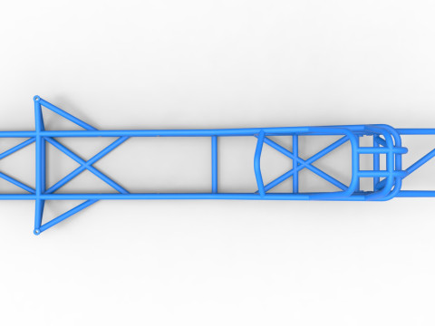 Frame of Vintage Funny Car Scale 1 to 25 3Dプリントモデル