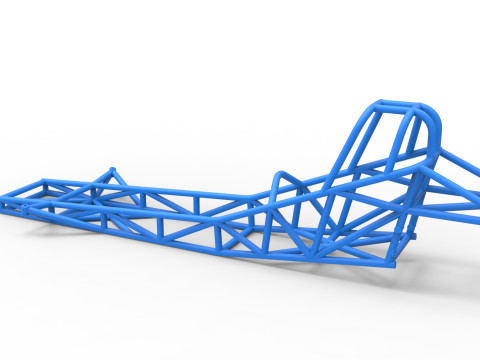 Frame of Vintage Funny Car Scale 1 to 25 3Dプリントモデル