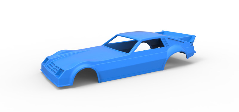 Shell of Vintage Funny Car Scale 1 to 25 3D Baskı Modeli .c4d .max .obj .3ds .fbx .stl .blend