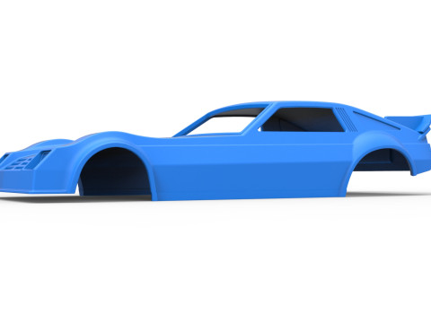 Shell of Vintage Funny Car Scale 1 to 25 3D Baskı Modeli