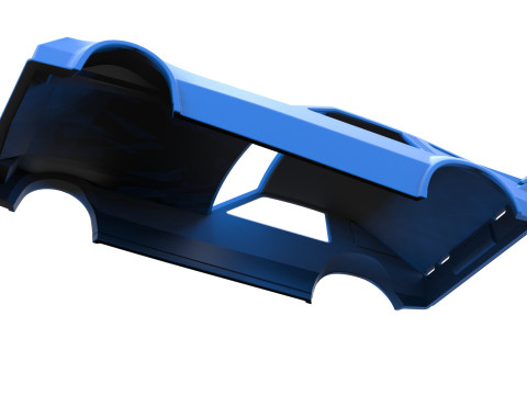 Shell of Vintage Funny Car Scale 1 to 25 3D Baskı Modeli