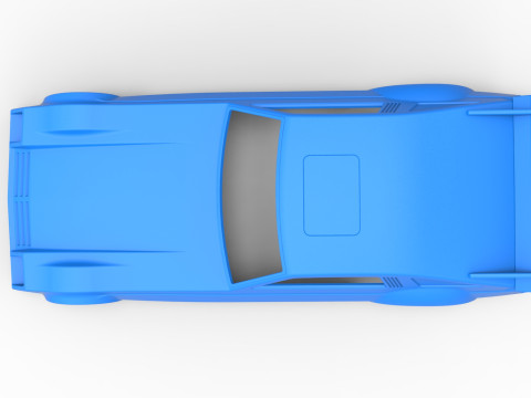 Shell of Vintage Funny Car Scale 1 to 25 3D Baskı Modeli