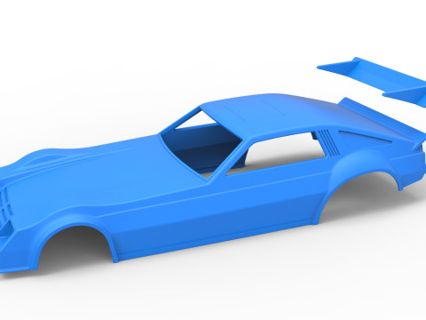 Shell of Vintage Funny Car Scale 1 to 25 3D Baskı Modeli