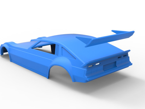 Shell of Vintage Funny Car Scale 1 to 25 3D Baskı Modeli