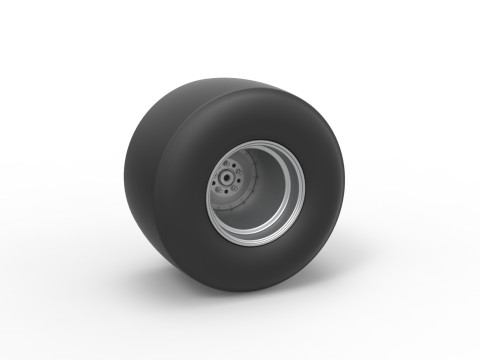 Rear wheel of Vintage Funny Car Scale 1 to 25 3D प्रिंट मॉडल