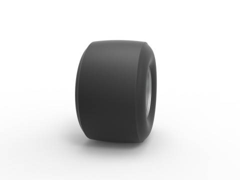 Rear wheel of Vintage Funny Car Scale 1 to 25 3D Baskı Modeli
